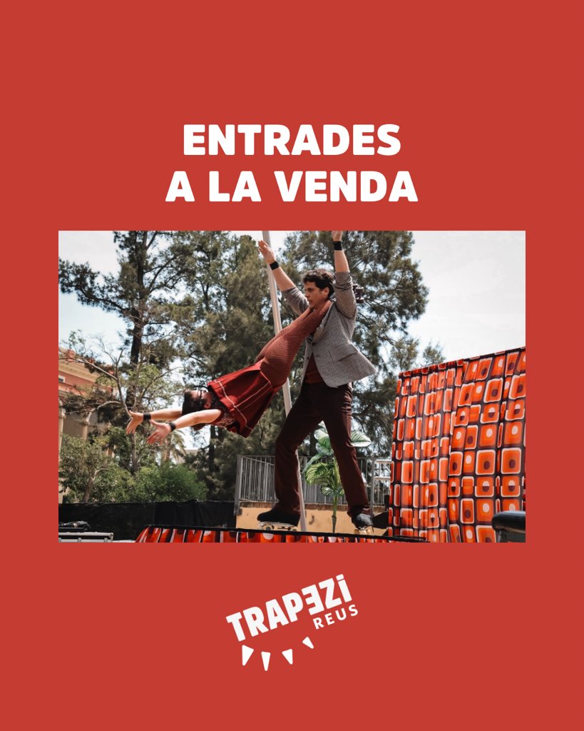 👏🎪Demà dimarts, Diada de Sant Jordi, surten a la venda les entrades de la 28a edició de la Fira de Circ Trapezi Reus. 🎟️reus.cat/noticia/surten… #Trapezi2024 @reuscultura @reus_cat @dipta_cat @cultura_cat