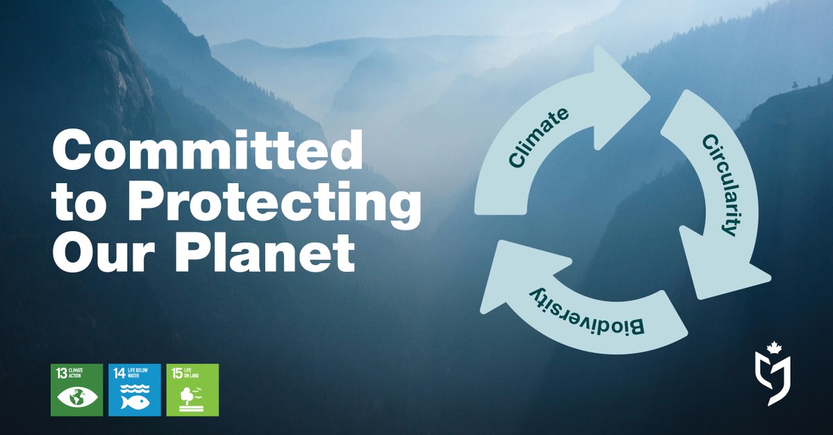 Happy #EarthDay! A strong &amp; healthy planet is imperative for the wellbeing of business and society. That's why our Environmental Strategy is aligned with the <a href="/globalcompactca/">UN Global Compact Network Canada</a> Ten Principles &amp; focuses on Climate, Circularity, and Biodiversity. Learn more: 
lnkd.in/gFR7Dgbq