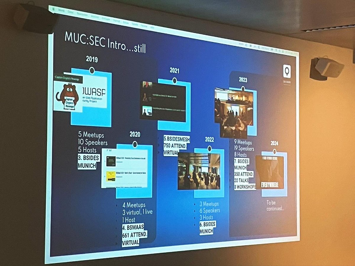 ITKnowledgeBnk's tweet image. Today we are at the MUC:SEC meetup, sitting at the cosy venue of QAware GmbH and enjoying the talks of Franz Wimmer and Tobias Reich.

Thanks to MUC:SEC colleagues for the excellent event and to QAware for being our host today!

#Munich #security #itknowledgebank #mucsec #qaware