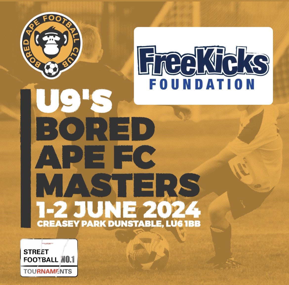 🏆BAFC MASTERS🏆 In case you missed it, we’re teaming up with @FreeKicks for this years BAFC Masters! 🧡 Join us and @SFTLuton for all the fun on 1st and 2nd June in Dunstable ⚽️ #NFT #XRPGiveaway #BAFC #GOAT #XRP #XRPL #XRPNFT #NftGiveaway #NFTArt #APE #DAO #metaverse #Web3