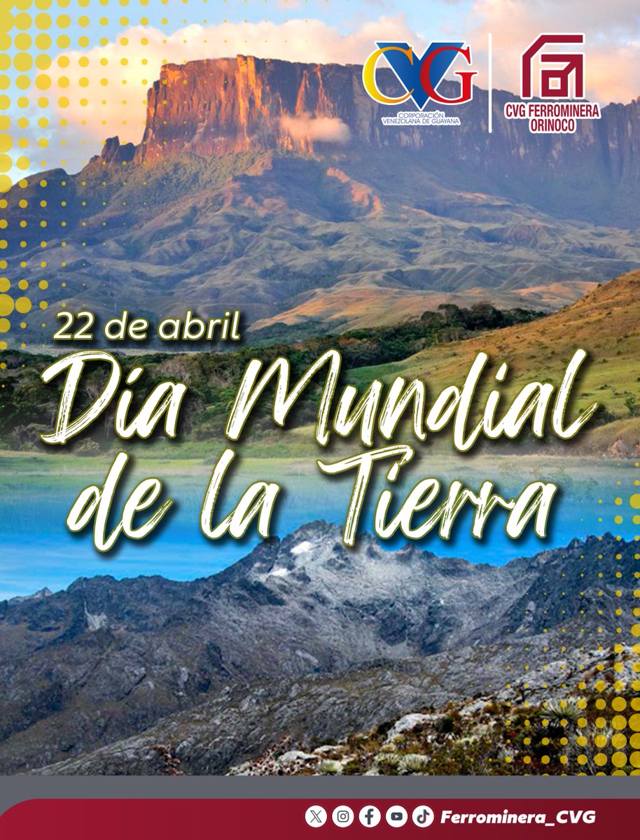 #Efemérides <a href="/Ferrominera_CVG/">Ferrominera Orinoco</a>  implementamos estrategias verdes y actividades amigables con el medio ambiente para avanzar Sexta Transformación de Venezuela hacia el futuro próspero, con una Ecología sostenible, bajo la gestión del presidente Nicolás Maduro Moros. #NadaNosDetiene