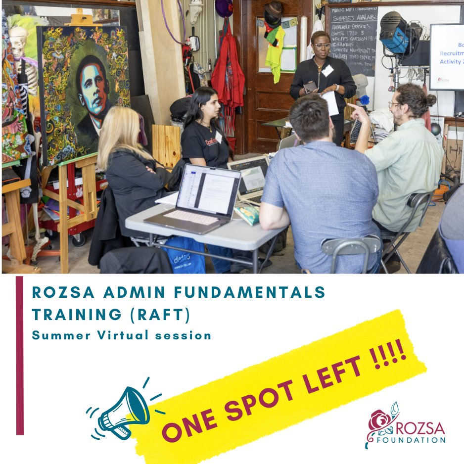 Attention everyone! We have one remaining spot available for the upcoming ROZSA ADMIN FUNDAMENTALS TRAINING (RAFT) Summer Virtual Session. Please submit your application before Friday, April 26th, 2024. For more details: rozsafoundation.com/raft