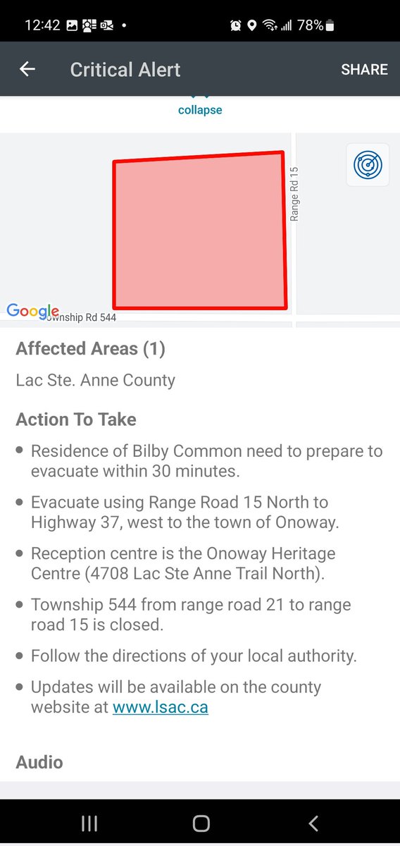 Evacuation alert for Lac Ste. Anne. #abfire24