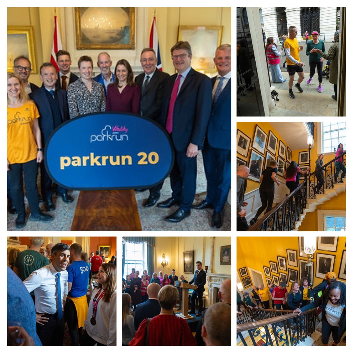 Great to celebrate @parkrun’s 20th anniversary @10DowningStreet today with founder @PSH_A1674, the PM, Secretary of State for Sport and parkrunners 🥳 🚨And we have @RTWparkrun’s 10th anniversary this Saturday 9am at Dunorlan Park 🏃 🏃‍♀️ 🏃‍♂️