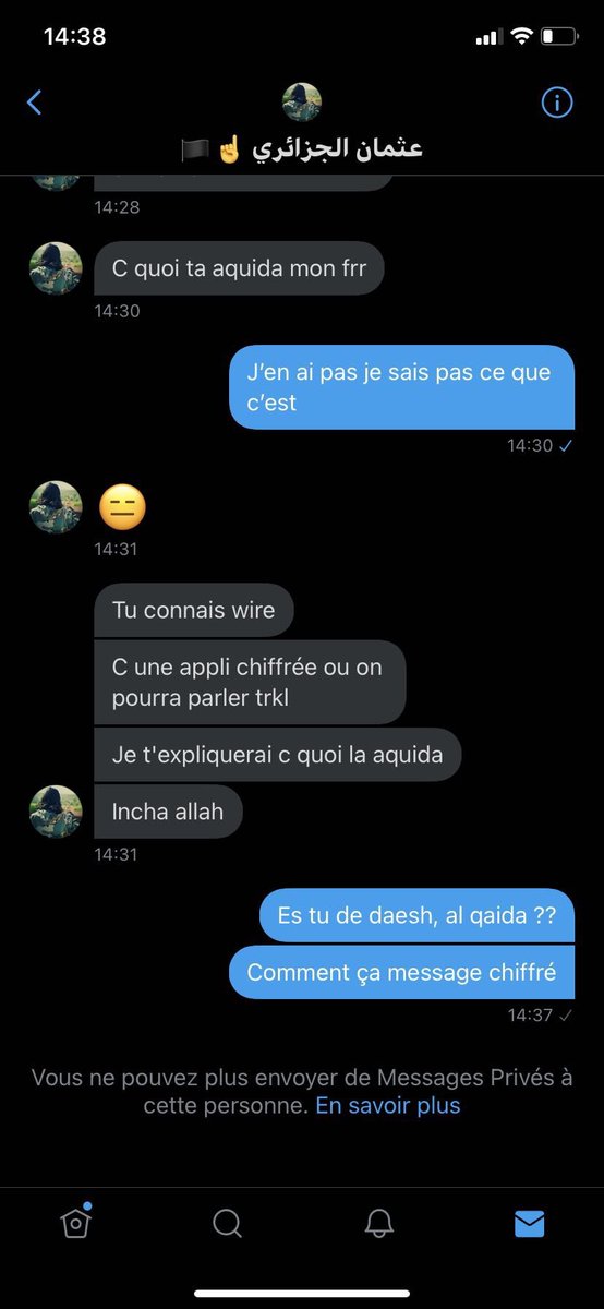 13djzr's tweet photo. le jour ou j’me suis fais dm par un terroriste https://t.co/YXAYv65DXf