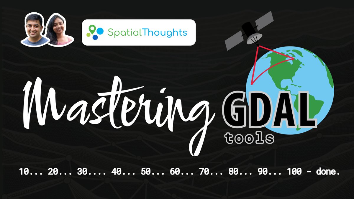My 'Mastering #GDAL Tools' course is now available on YouTube! This course is the result of my 20 years of experience processing large volumes of imagery and building data pipelines. Check out the playlist at youtube.com/playlist?list=… . More in the thread below (1/n)
