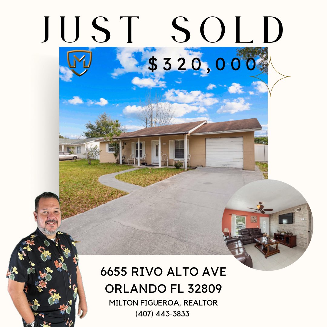 🎉 Exciting news from South Orlando! I'm thrilled to announce the successful sale of 6655 Rivo Alto Ave, Orlando FL 32809.

#Sold #NoHOA #RealtorLife #southorlando #orlandorealestate #orlando #kissimmee #inlawsuite #efficiency #southorlando #floridamall #primercomprador