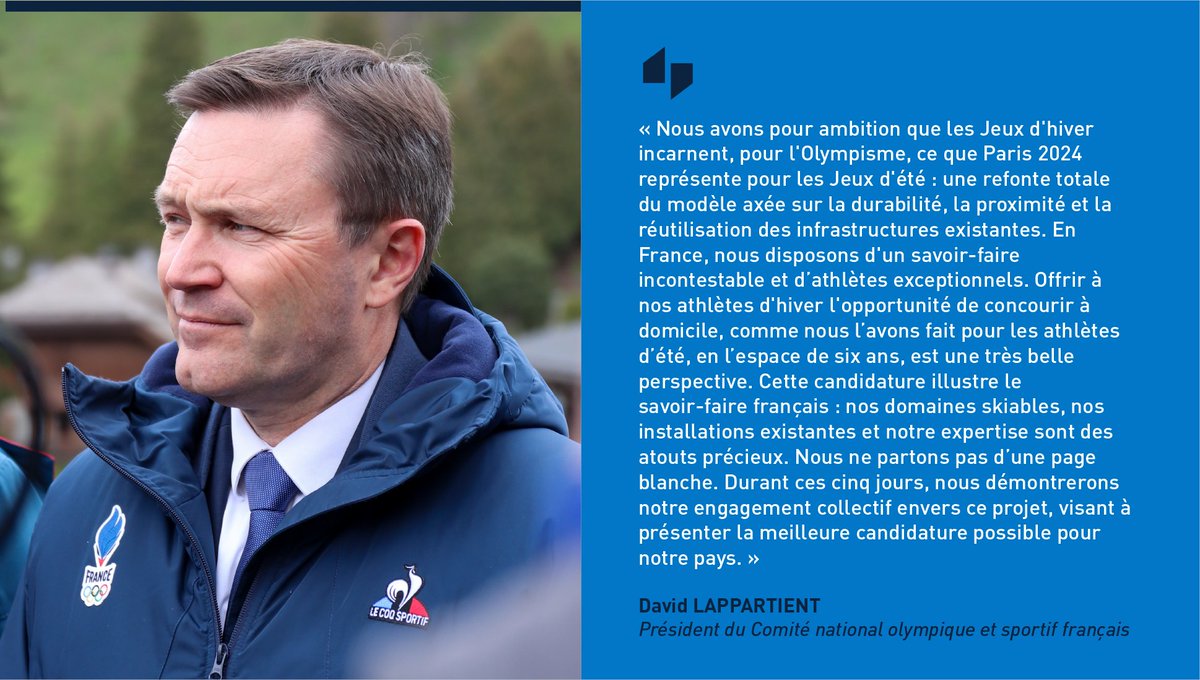 '𝗖𝗲𝘁𝘁𝗲 𝗰𝗮𝗻𝗱𝗶𝗱𝗮𝘁𝘂𝗿𝗲 𝗶𝗹𝗹𝘂𝘀𝘁𝗿𝗲 𝗹𝗲 𝘀𝗮𝘃𝗼𝗶𝗿-𝗳𝗮𝗶𝗿𝗲 𝗳𝗿𝗮𝗻𝗰̧𝗮𝗶𝘀' 🎙️ David Lappartient, président du #CNOSF