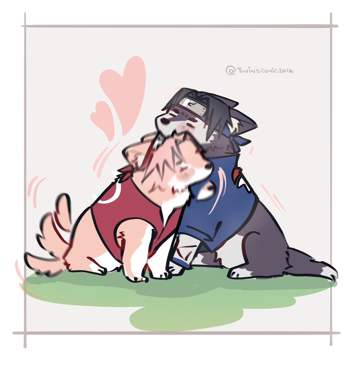 Day 1: puppy love 🐶🐾🌸🍅

#SSShoujoWeek24 #sasusaku #サスサク