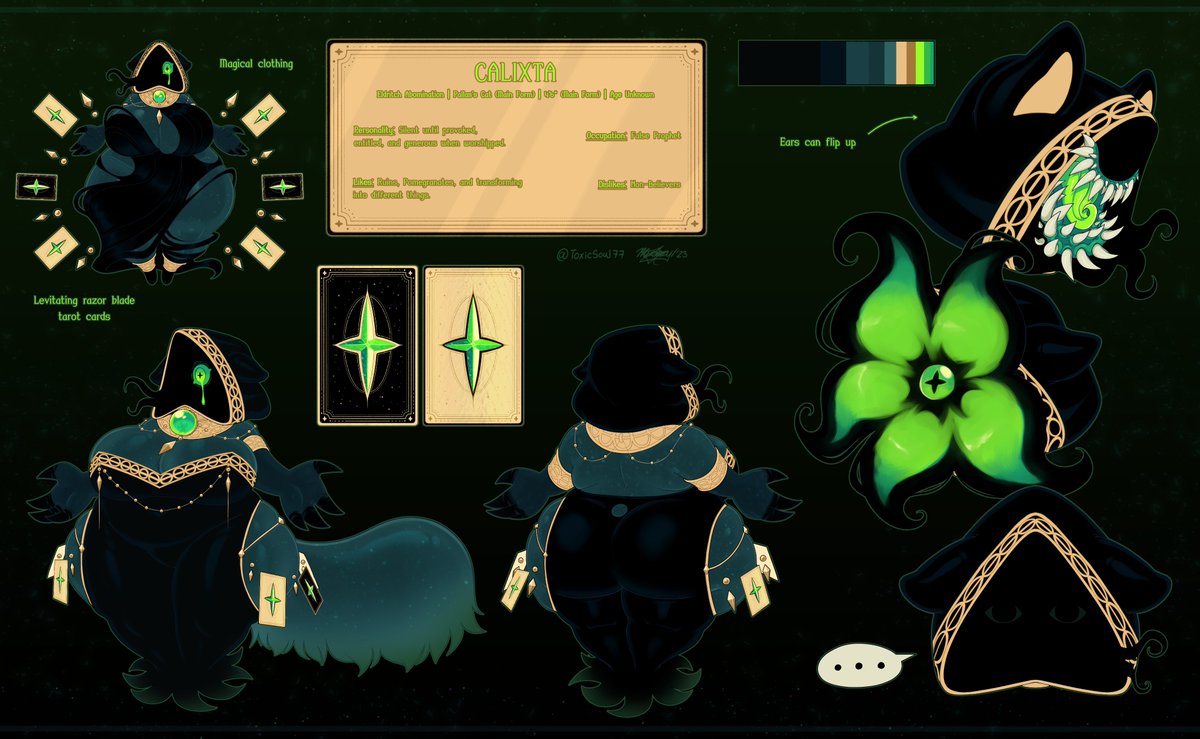New oc ref; Calixta! An Eldritch abomination that can shift into about anything. 👁️