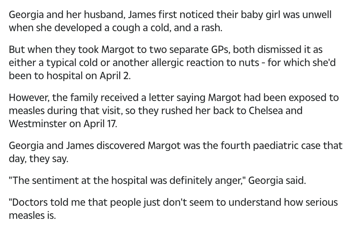 5 month old baby in the UK catches measles AT THE HOSPITAL while inpatient for an unrelated reason. Doctors are angry at anti-vaxers but they should be 10x more angry about lax infection control measures that are leading to hospital acquired measles. #KeepMasksinHealthcare