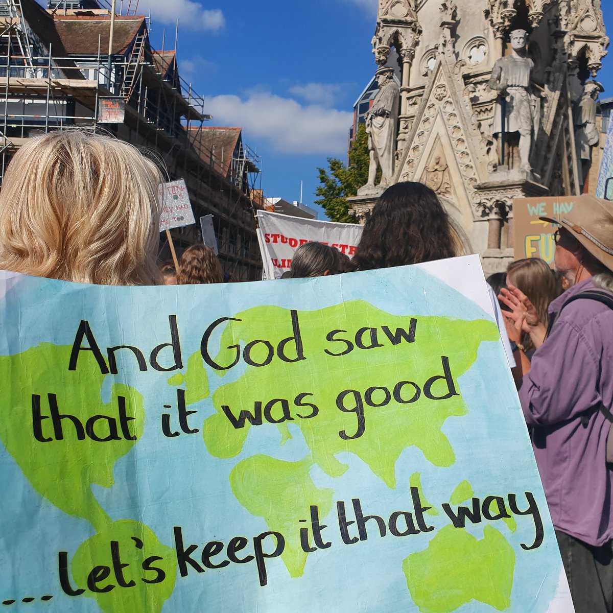 Today is #EarthDay, so here is a throwback to the time some of the congregation joined a climate march in Leicester city centre. Why not take a moment to give thanks for something good in creation, and commit to care for it?