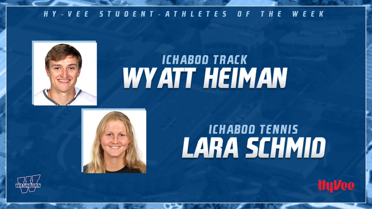 wusports's tweet photo. Wyatt Heiman (@IchabodXCTF) and Lara Schmid (@IchabodTennis) named @HyVeeTopeka Student-Athletes of the Week #GoBods https://t.co/qYiwVDRM8B https://t.co/1YSmco4xPb