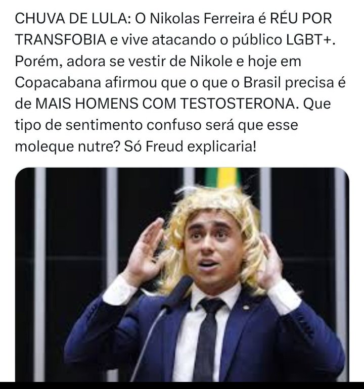 <a href="/vinicios_betiol/">Vinicios Betiol</a> Enojada do X, estou dando um tempo, mas vou respostar essa postagem sua, tirando seu nome para não prejudicar..se e para ser censurado, seremos todos..
Essa q foi censurada , né? ↙️↙️↙️...vou postar sem esse meu texto...pessoal vamos replicar...