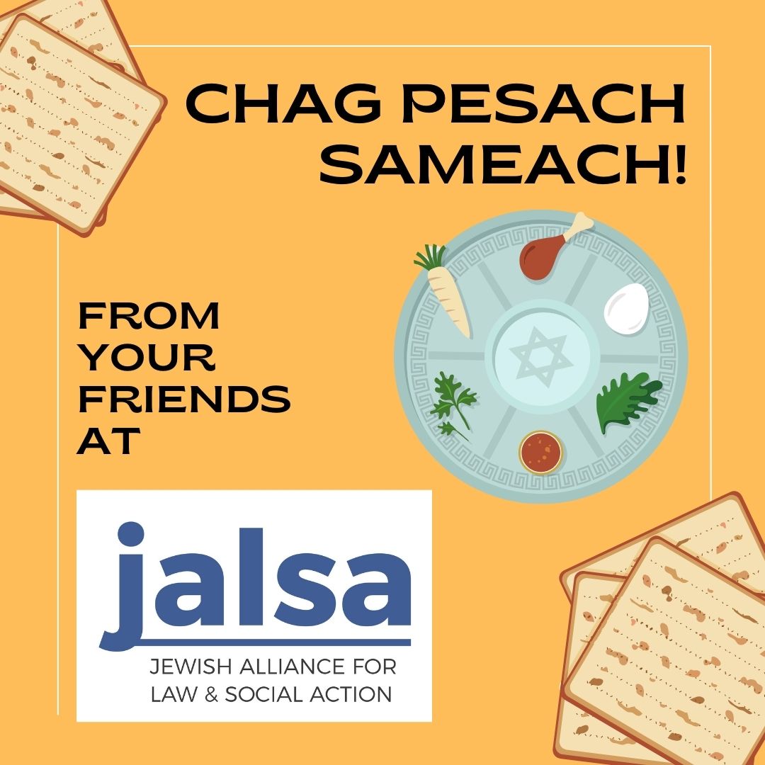 Chag Pesach Sameach from your friends at @JALSA_boston! #happypassover #passover #passover2024 #chagpesachsameach #chagsameach #pesach #mapoli #bospoli