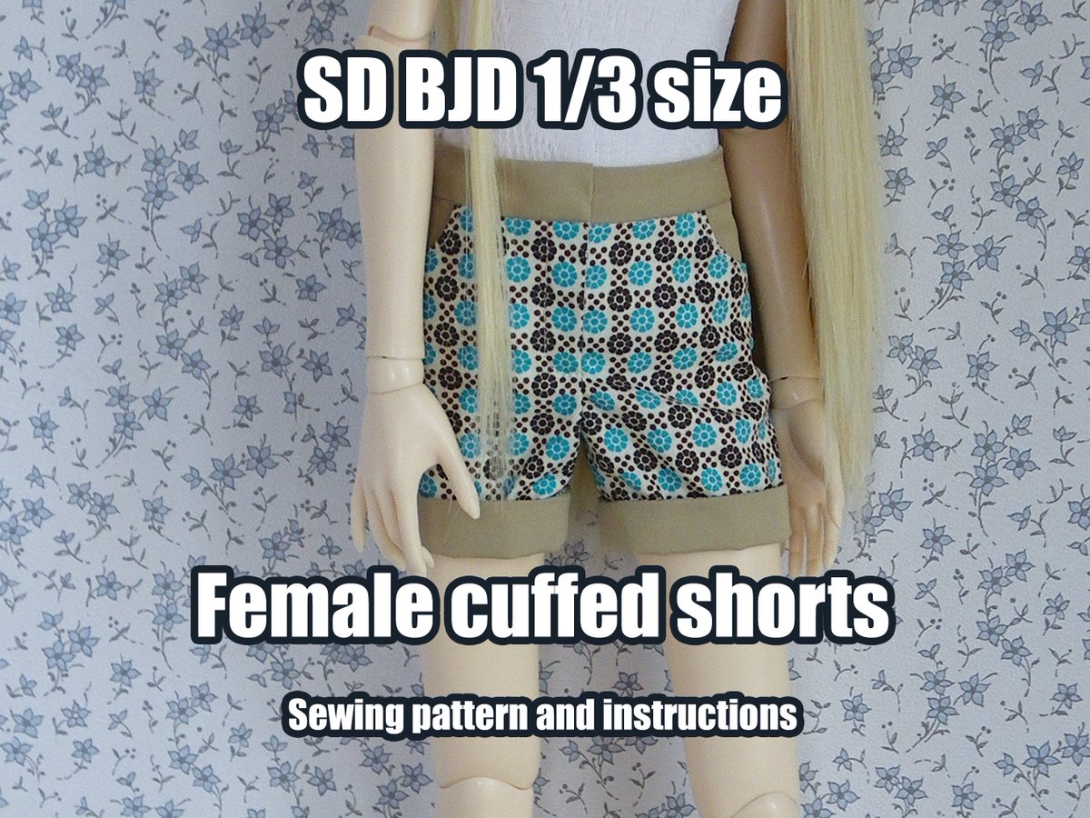 TimeTheTea1's tweet photo. BJD 1/3 SD: Female cuffed shorts sewing pattern - PDF with instructions https://t.co/xPMwfOPeUJ via @Etsy https://t.co/rxcxQF1QYY