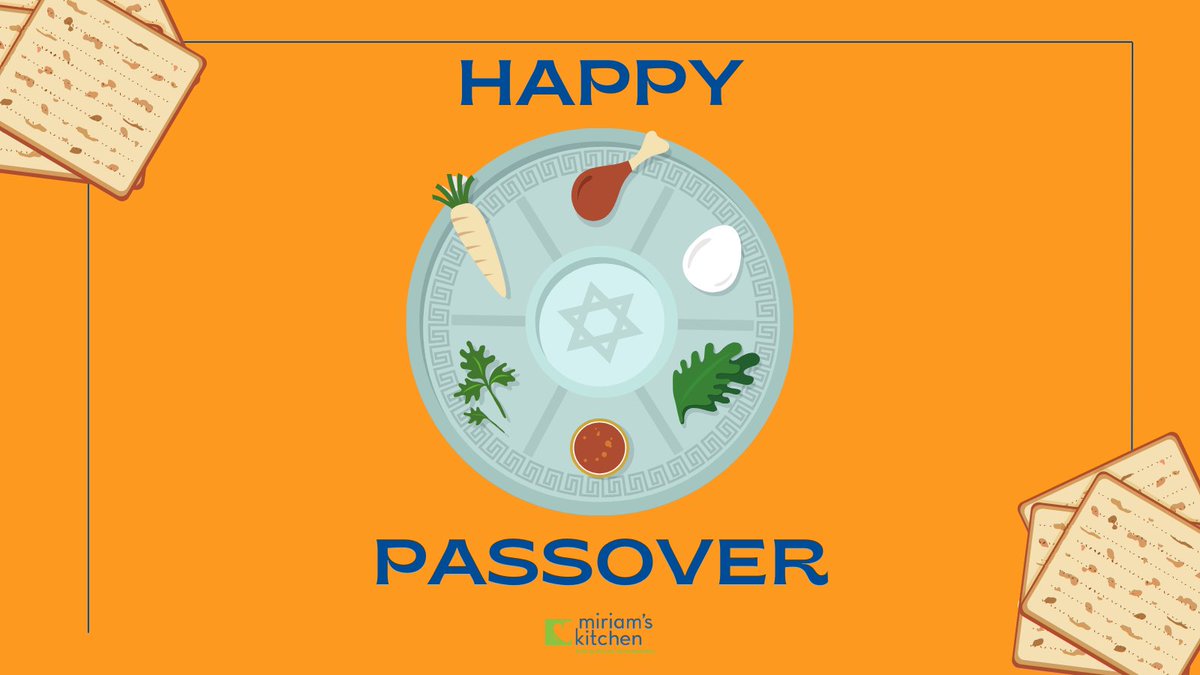 Happy Passover to everyone celebrating from Miriam's Kitchen! Chag Pesach Sameach 💚