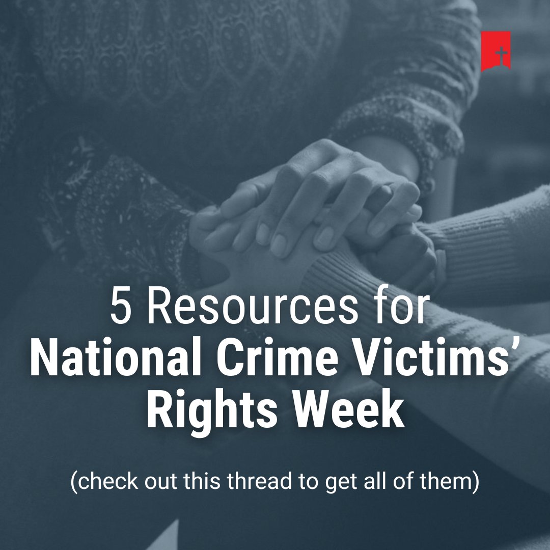 This week we honor National Crime Victims' Rights Week, an annual commemoration reminding us of the widespread need for victim-centered responses to harm, crime, and violence. We've gathered 5 resources for you to explore this week. Check them out! 🧵(1/6)