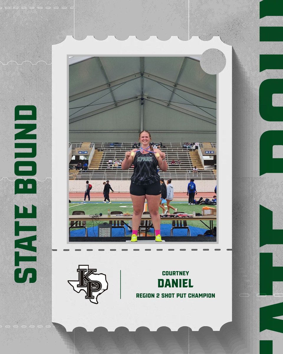 KParkGirlsXC_TF's tweet photo. Courtney Daniel also punched her return trip to State in shotput!
#WeAreKPark
#StateBoundAgain
@HumbleISD_KPHS @HumbleISD @HumbleISD_KMS @KMSLadyCougars @vypehouston @TXMileSplit @THSCAcoaches @KPARKmedia https://t.co/aja4UXr1rp