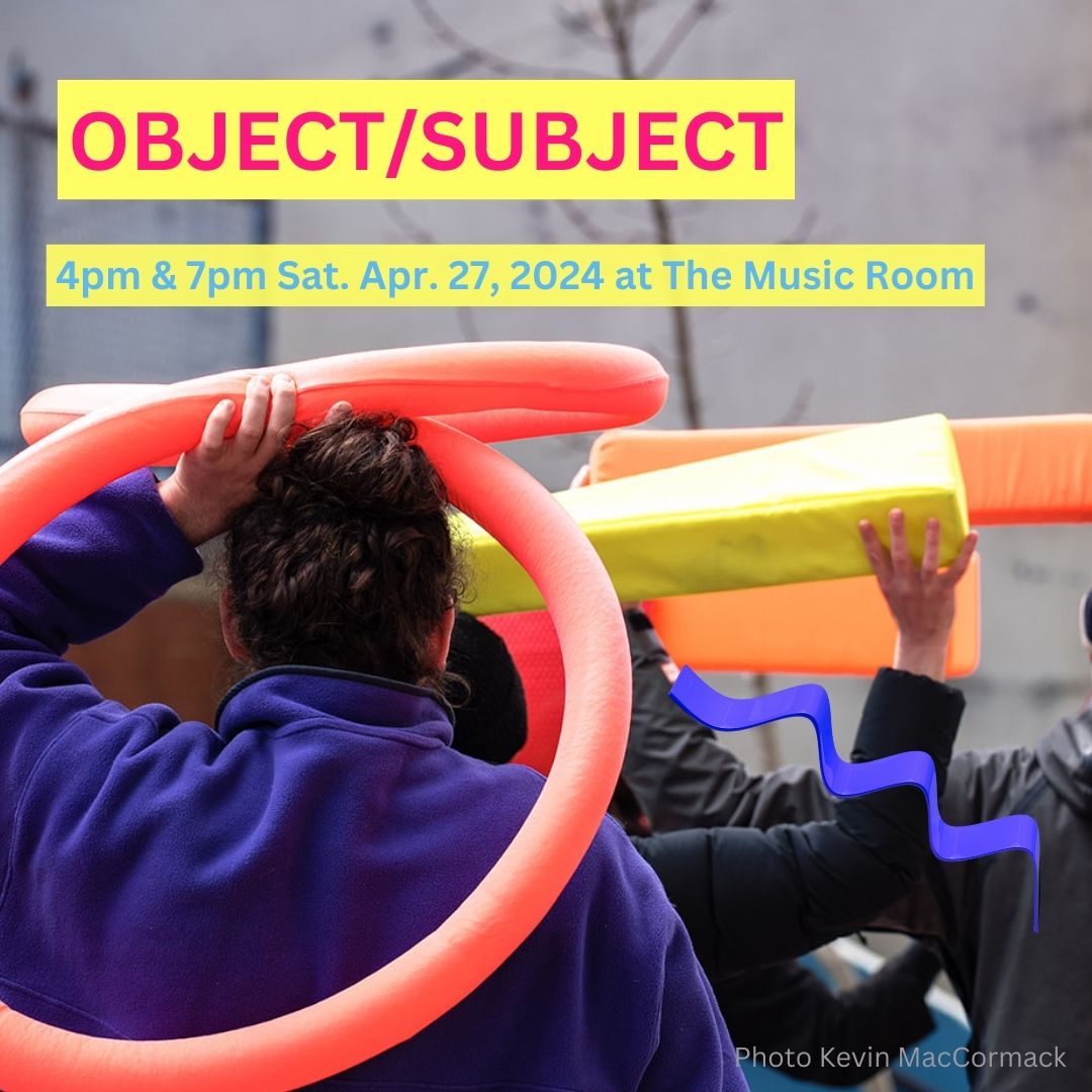 Tomorrow's the big day! Join Jacinte Armstrong and her crew of dance artists, actors, and musicians for OBJECT/SUBJECT at The Music Room. Catch the early show at 4pm or the evening show at 7pm – Tickets are $25 or pay what you can at the doors.

More info: bit.ly/sLObjectSubject