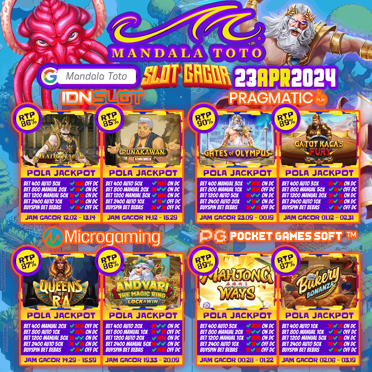 INFO BOCORAN SELAMA 23 APRIL 2024 POLA RTP SLOT GACOR PASTI BANJIR SCATTER AUTO MENANG MAIN PAGI INI

DAFTAR MANDALATOTO SEKARANG❗
heylink.me/linkgacor-10k