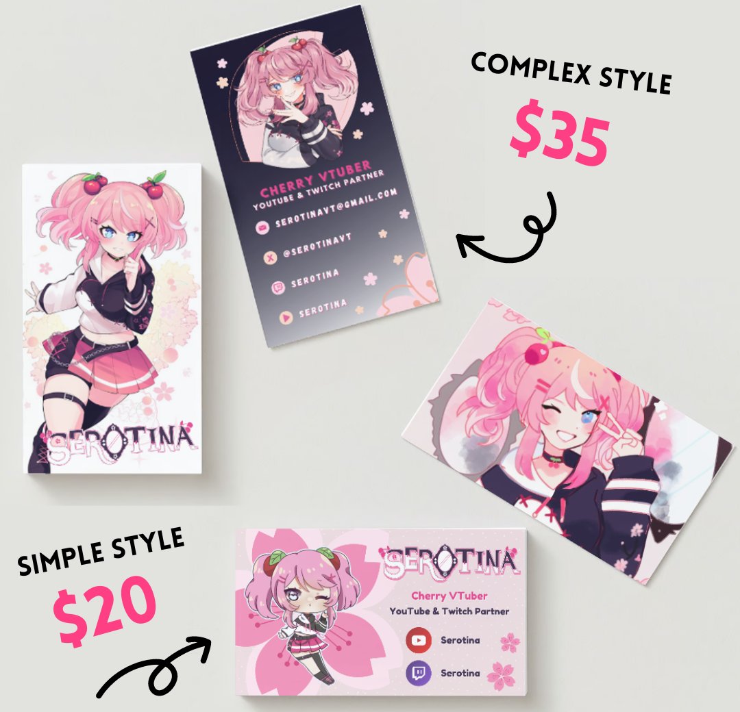 ‼️ EMERGENCY COMMS ‼️ I lost my job recently and need to pay bills soon, Likes & RTs appreciated 🙏💕 Opening up Business Card design commissions! Simple style - $20 Complex style - $35 Please reply/DM me if interested!!
