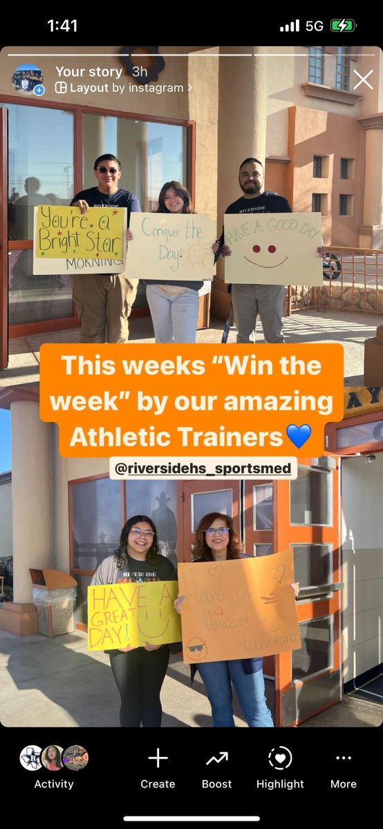 “Win the Week” mentality at Riverside! Thank you @ATRiversideHS for setting the bar for the week! Positive minds =Positive life. @vlara_82 @Ranger_StuCo