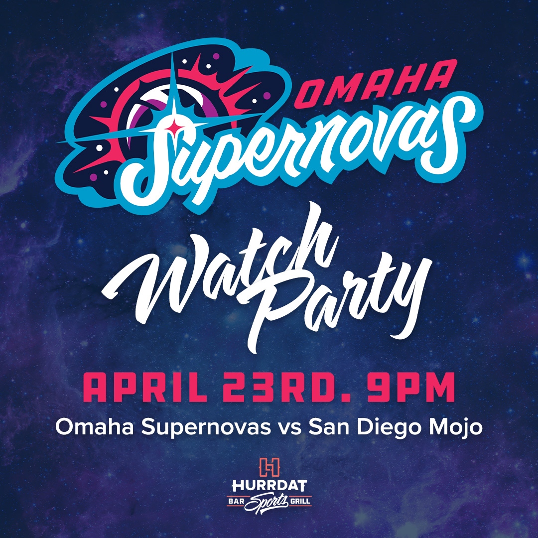 It's GAME DAY for @omahasupernovas ⭐️ 📍Both locations 🏐 Omaha vs San Diego Mojo ⏰ 9 pm Come early for dinner and stay late to cheer on the Supernovas! #HDSB
