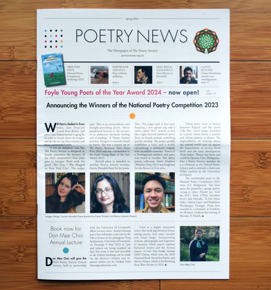 Here’s a glimpse into the article that I wrote for the Spring issue of the Poetry News, edited by @janerace! 😍 The article focuses on poets that celebrate wellbeing in the work, such as @emergencypoet, @benzoport and Simon Armitage.
