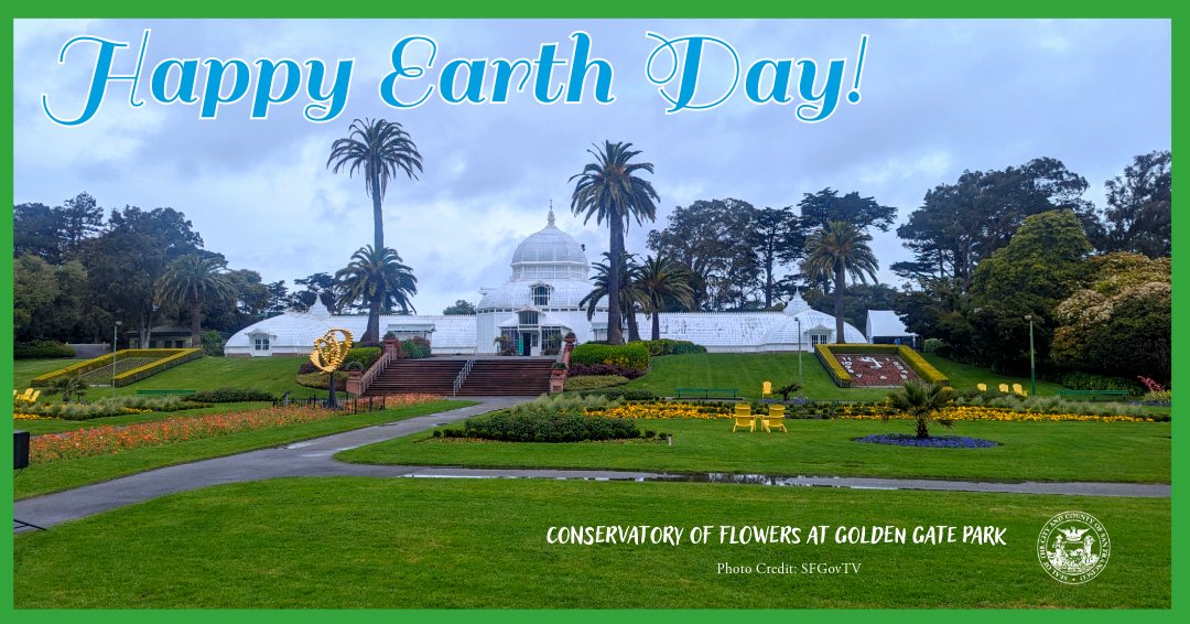 Happy #EarthDay @sfgov! Let's join today and every day to nurture our city's green spaces, protect our oceans, and build a sustainable future for generations to come. There are so many beautiful parks and open spaces in our city to visit with your family and friends. #visitsf