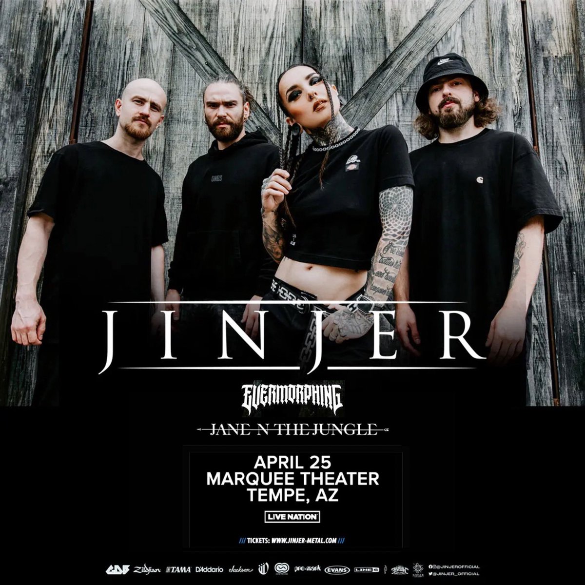 This Thursday, 4/25 WE ROCK Marquee Theater with @jinjerofficial and Evermorphing in Tempe, AZ! Tickets = seetickets.us/event/jinjer/5…