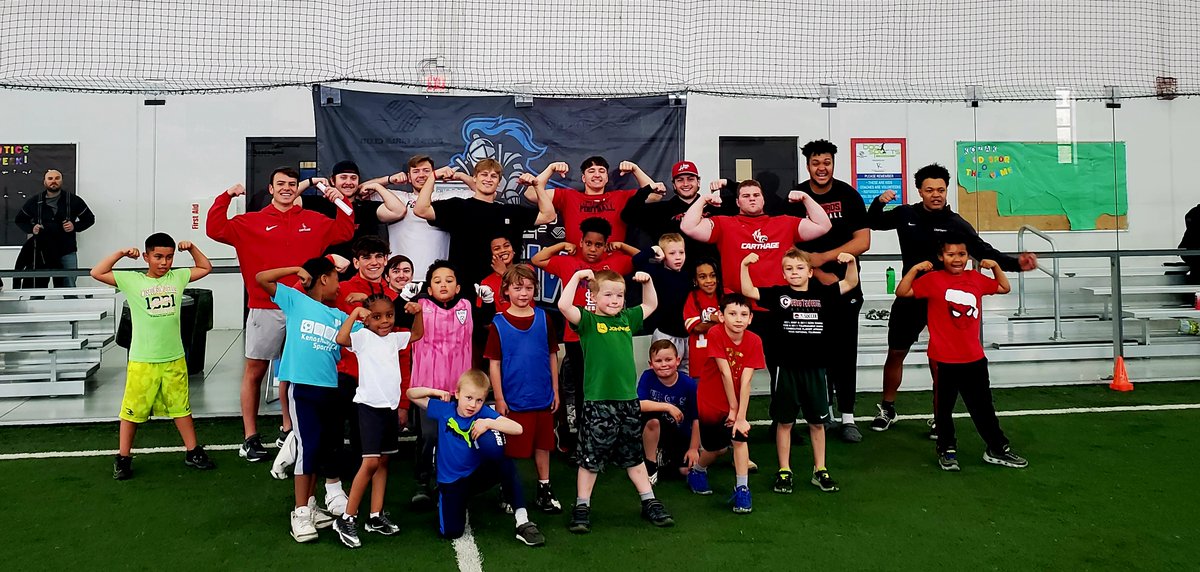 Great job again by our players at Kenosha Boys and Girls Club Football Clinic! Love to see the joy our players brought to these kids! #FIRE