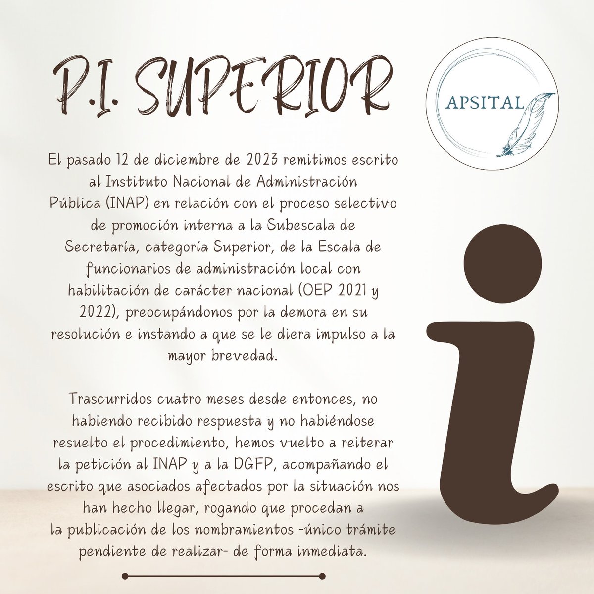 🔵 Han pasado más de 7 meses desde que se publicó la relación definitiva de aspirantes aprobados del proceso selectivo de promoción interna de Secretaría, categoría Superior, y siguen sin publicarse los nombramientos definitivos en el BOE

#FHCN