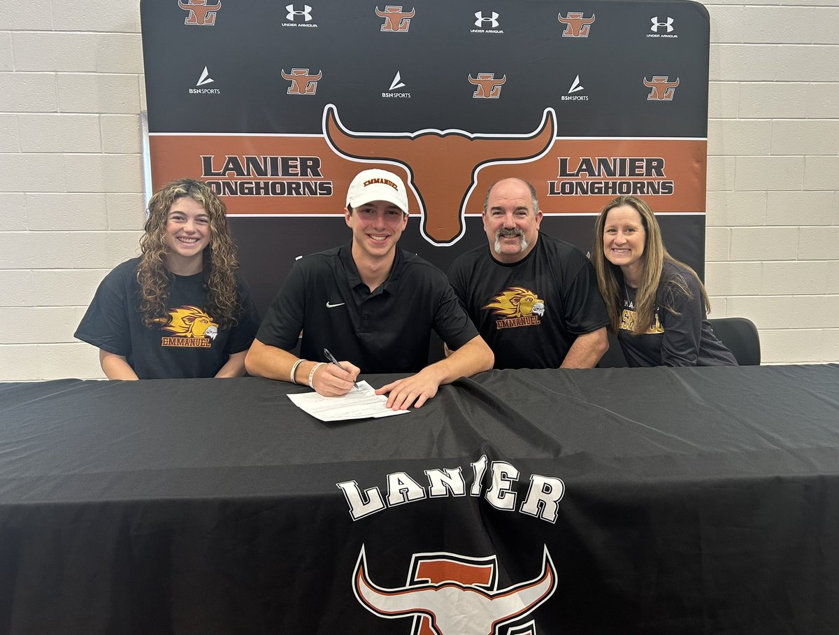 LanierADNews's tweet photo. Congratulations to Jake Renuart, one of our outstanding senior leaders on the baseball team, as he signs his NLI to continue his academic and athletic career at Emmanuel University! https://t.co/N5pgLEf3Hy