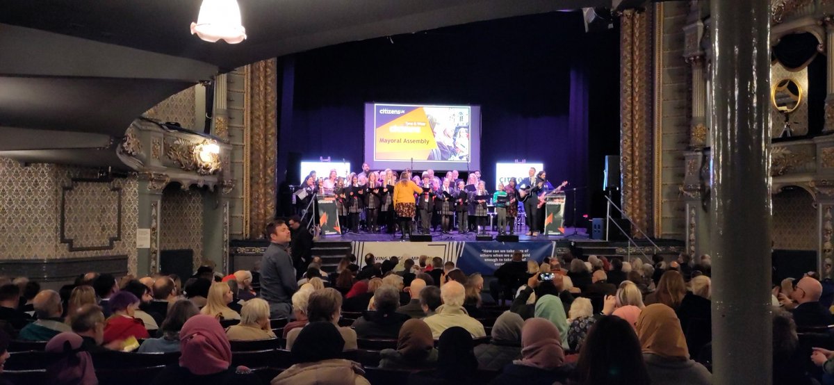 CV are here in the Tyne Theatre as part of @tynewearcitizen Mayoral Assembly. We're supporting the call for whoever our new mayor will be to make our region a better place for everyone.