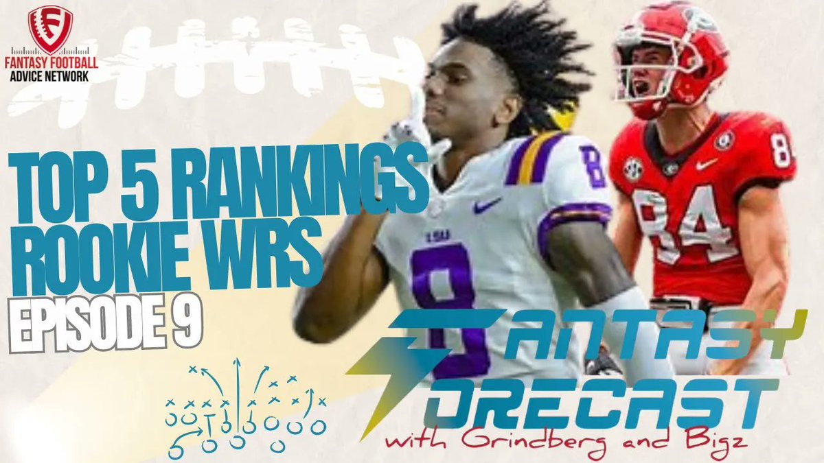 Ultimate Fantasy Football Rookie Wide Receiver Rankings & Predictions🏈 Five rookie wide receiver rankings and their potential NFL landing spots! ⚡️Fantasy Forecast with hosts @bigbonededFFB & @FFCanuck99 Link: youtu.be/-DinaatgiUI #FantasyFootball #redraftfantasy #rookieWRS