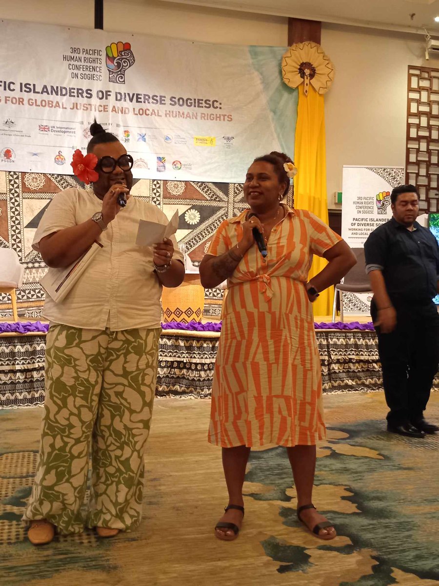 diva4equality's tweet photo. DIVA for Equality is working hard at the 3rd Pacific Human Rights Conference on #PIDSOGIESC this week in Nadi #Fiji. 

Join us to promote human rights, gender, social, economic &amp; ecological justice, decoloniality work of/for #LGBTQI+ Pacific people.  Updates through the week! https://t.co/TRVBetwQbT