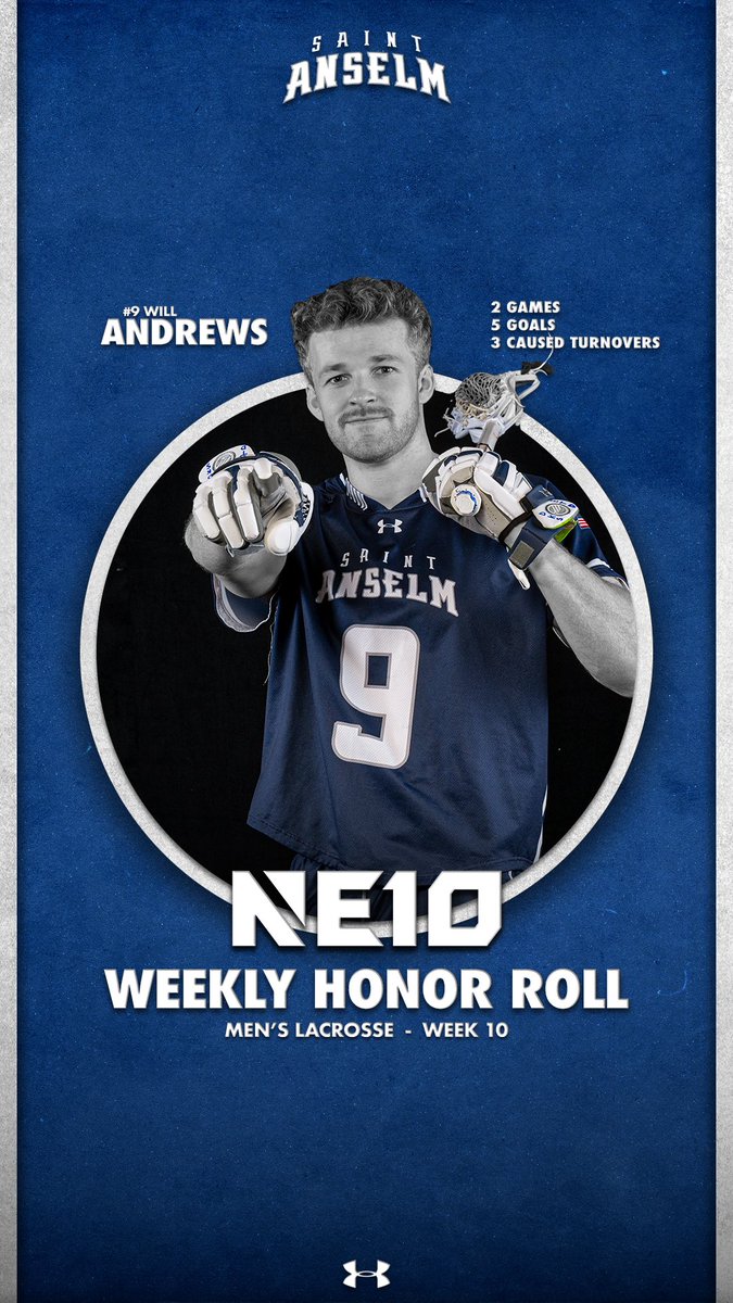 Will Andrews has been named to this week’s NE10 Weekly Honor Roll after scoring five goals across two games last week! #HawksSoarHigher