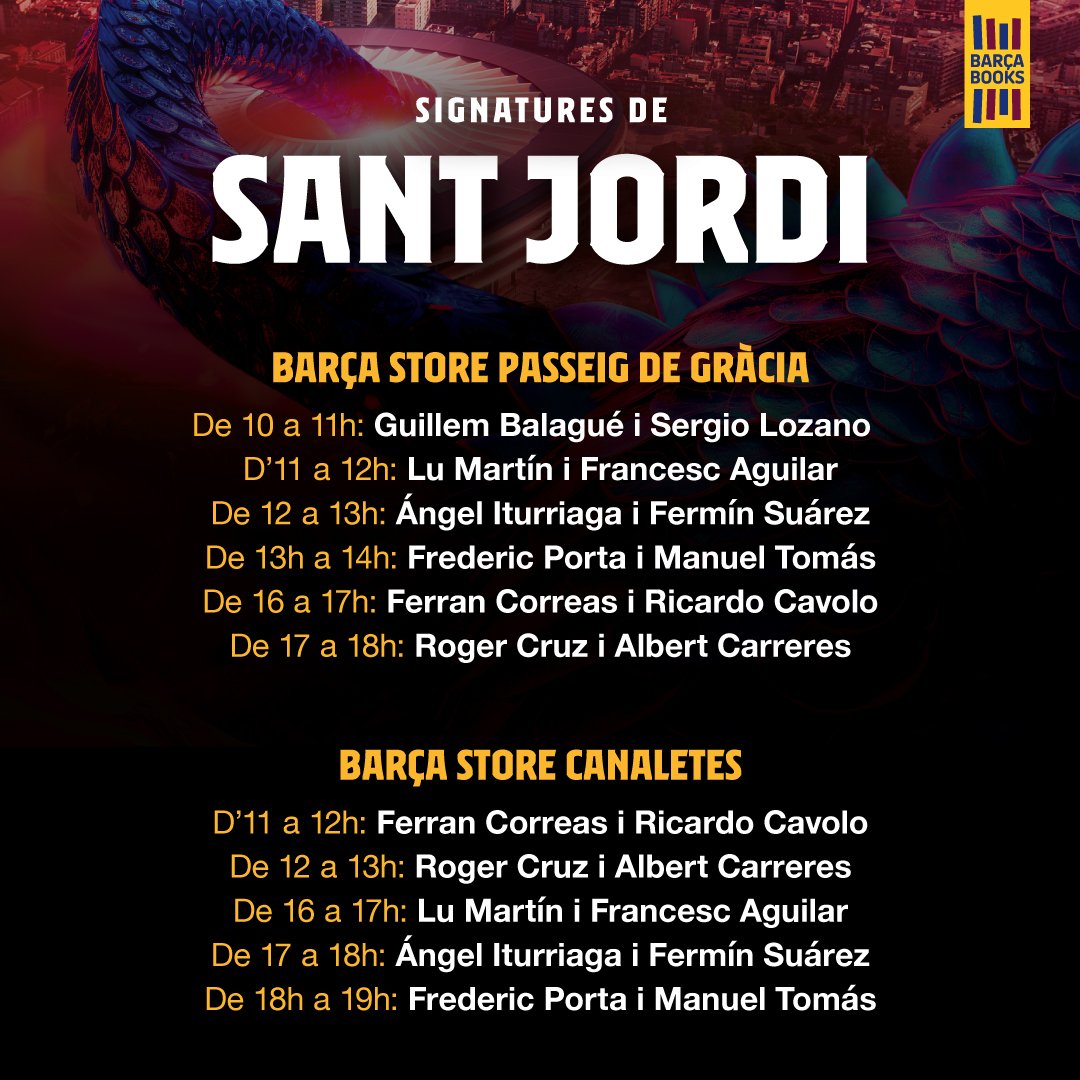 GuillemBalague's tweet photo. 👇👀🥳🙋🏾‍♂️ 
#SantJordi #Capitans #Capitanes 
Demà signaré llibres al Barça Store de Passeig de Gràcia 😘 https://t.co/1HvQup9wXy