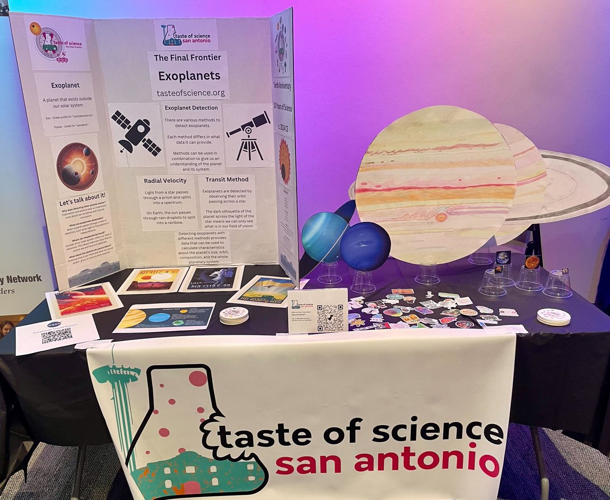 This year's #vivasciencesa was out of this world! 🪐🛰️🌌 Our perpetual thanks to @ScienceViva, @UTHealthSA_GSBS and The @WitteMuseum for supporting accessible, family friendly STEAM engagement here in the Lone Star State.🌠🏆 #TasteOfSci #VivaFiesta #fiesta2024