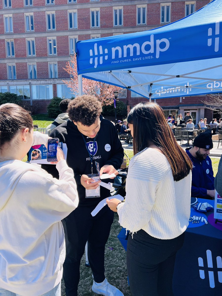 A few scenes from the Hoval today 📸 Great turnout by our @holy_cross community to support @nmdp_org / @BeTheMatchNE! #GoCrossGo