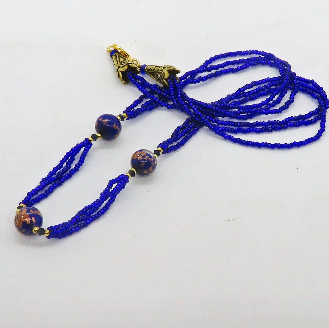 Brilliant Indigo Cobalt Blue Venetian Glass Necklace - Make a statement with this stunning beaded piece! Elevate your style with this unique accessory. #VenetianGlass #StatementJewelry #bmecountdown buff.ly/3U7SCDY