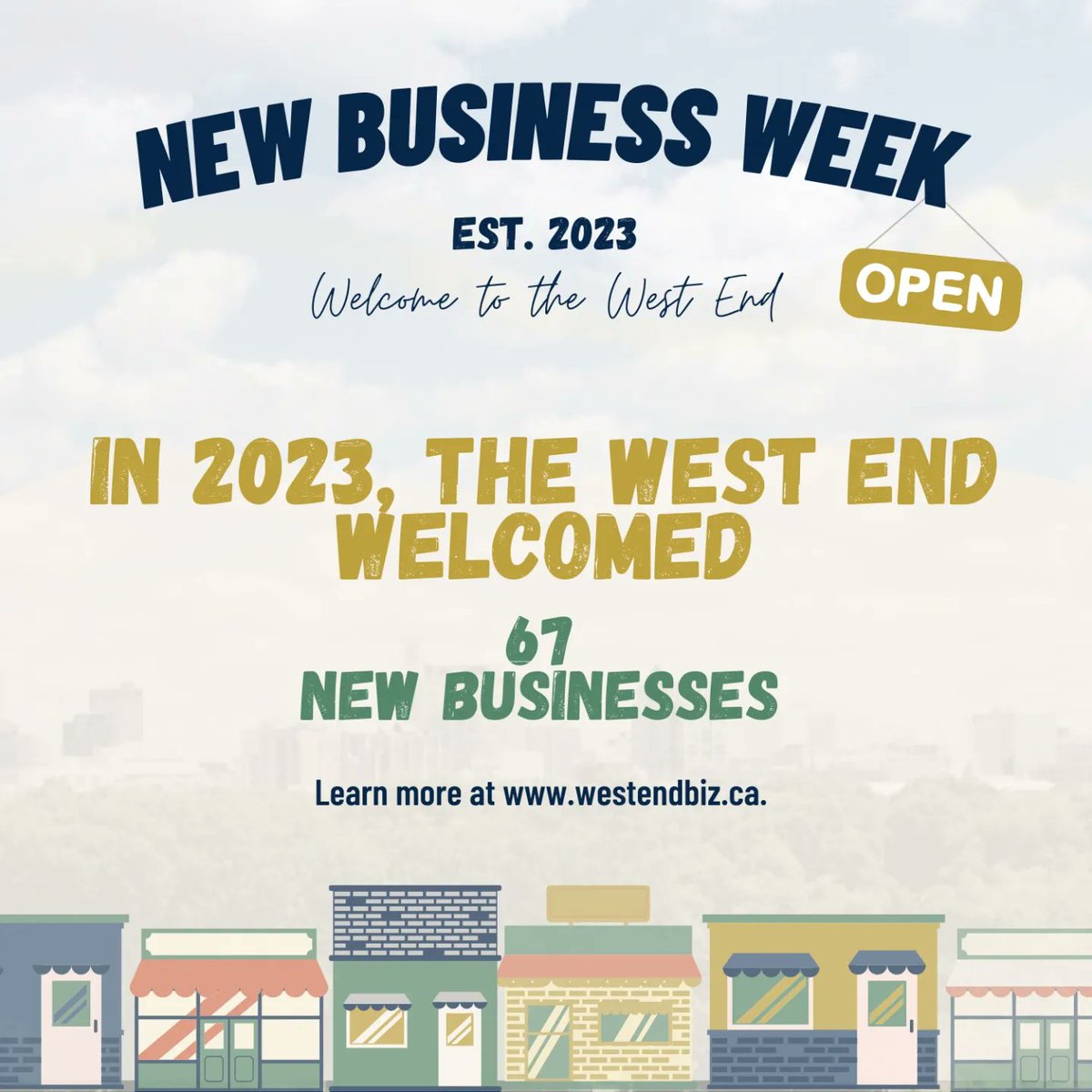 🎉New Business Week🎉

Today, we're kicking off our annual New Business Week campaign, introducing you to the 67 new businesses that opened their doors in our business improvement zone in 2023. 

Find out how to participate in the Giveaway at westendbiz.ca/new-business-w…