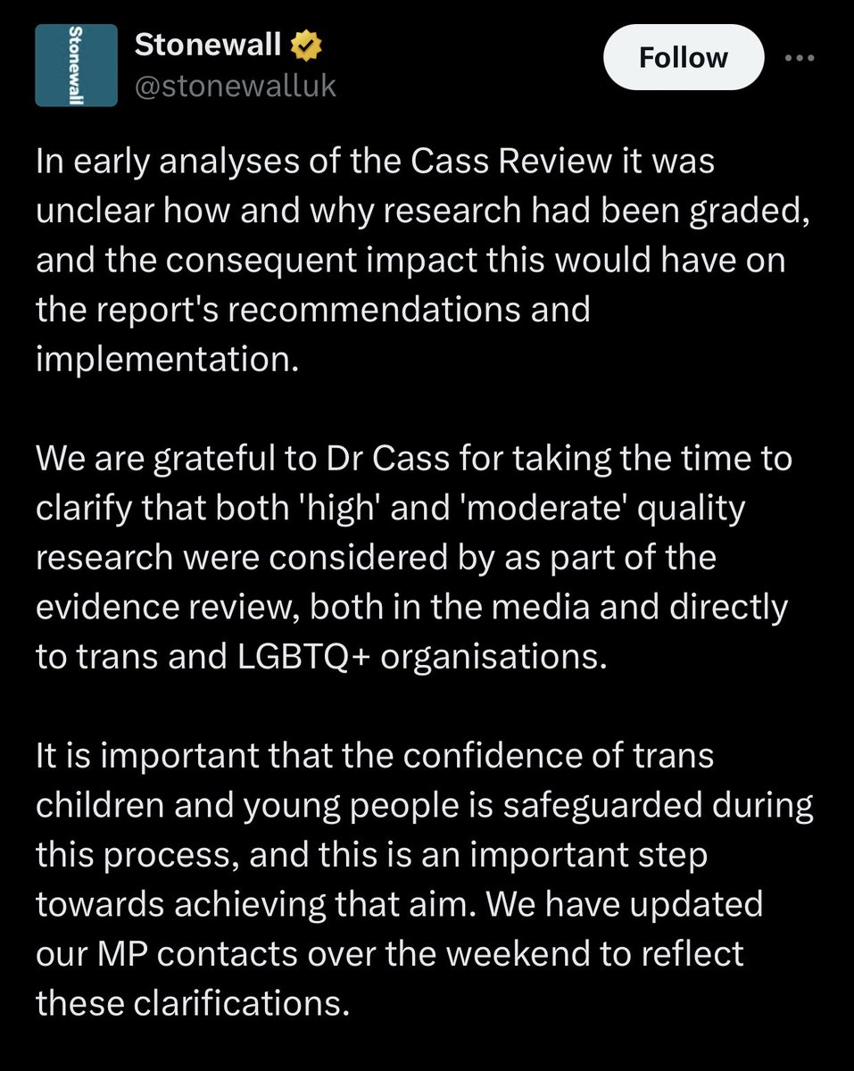 It’s inconceivable that organisations across the country actually PAY Stonewall for “advice”……

#CassReview