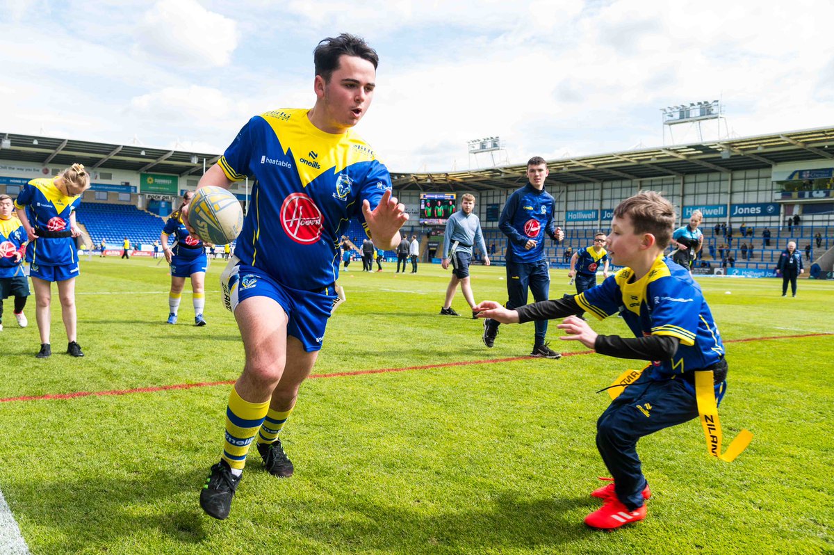 WWRLFoundation's tweet photo. Did you get a chance to see some of the activities we had on show at Saturdays game against Leigh Leopards? 

Our community really came together and we couldn’t be prouder 💛💙 

#bethechange #foundationtakeover
#rugby #rugbyleague #disability #disabilityawareness https://t.co/poV14TWFRg