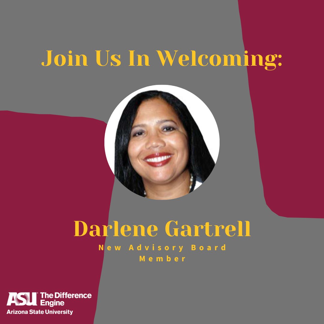 TheDiffEngASU's tweet photo. It is our pleasure to announce our newest advisory board member, Darlene Gartrell. Darlene boasts over two decades of unrivaled legal and corporate experience, and we couldn’t be more honored to welcome her to The Difference Engine! https://t.co/iuSeMc22vp