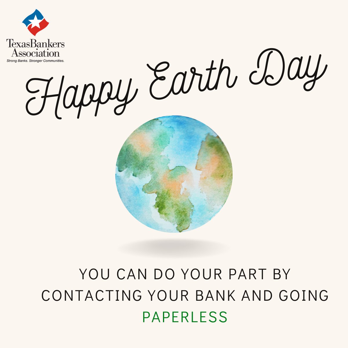 This #EarthDay, let's make a pledge to go paperless! Take the step towards sustainability by contacting your bank and opting for digital account statements. Reduce unnecessary paper waste by subscribing to online billing for other services. 🌱 

#StrongBanks #StrongerCommunities