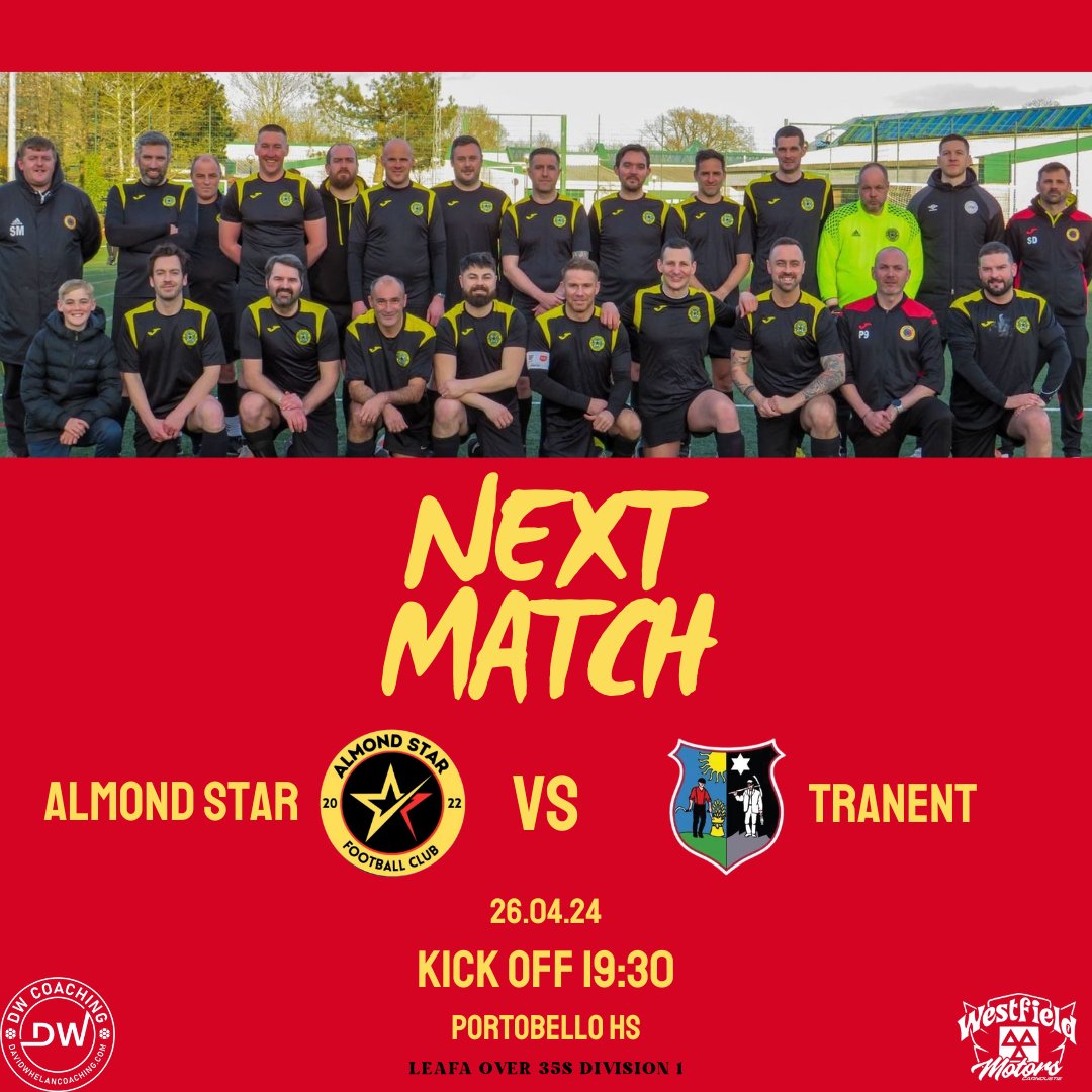 The League Campaign begins this week

⚽️ vs <a href="/TranentFC/">Tranent FC</a> 
📅 Friday 26th April
⌚️ 7.30pm
📍   Portobello HS

#MontheStar

🌟