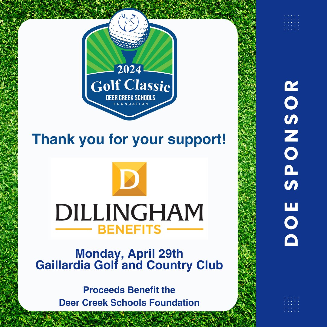 DCSFoundation's tweet photo. A BIG THANK YOU to Dillingham Benefits for their generous support of this year's Golf Classic 2024 as a DOE SPONSOR.  

The tournament is just one week away!  There are only a few spots left.  Learn more at https://t.co/w9Kde9ADrz https://t.co/KJMAMosLFX