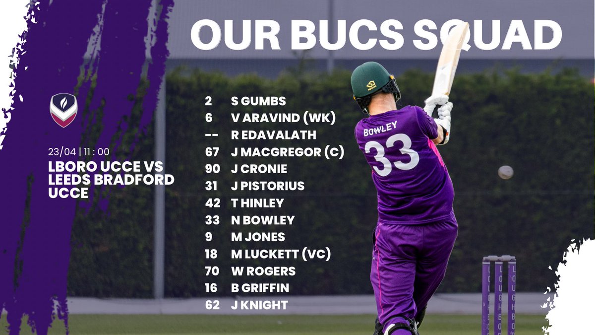 lboroucce_'s tweet photo. Our @bucssport squad to play Leeds-Bradford UCCE tomorrow on Haslegrave😎

Come down and support the llads from 11am💜🤝

#bucs #bleedav #comeonthellads #bigmac https://t.co/M3RQGNGMtU
